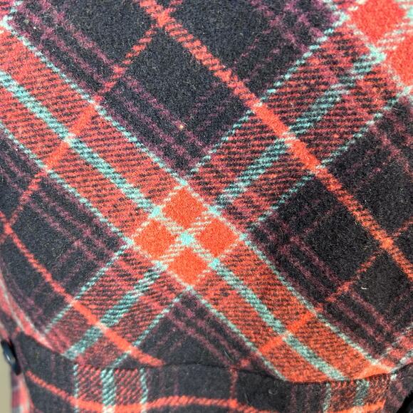 Billabong jacket women's small buffalo plaid grunge y2k quilted hood vintage - Picture 9 of 15